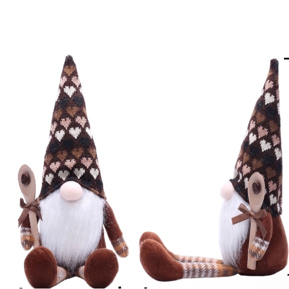 NWT Adorable Coffee Heart Gnome Decoration w/ Wooden Spoon & Coffee Bean 🫘 - Picture 3 of 6